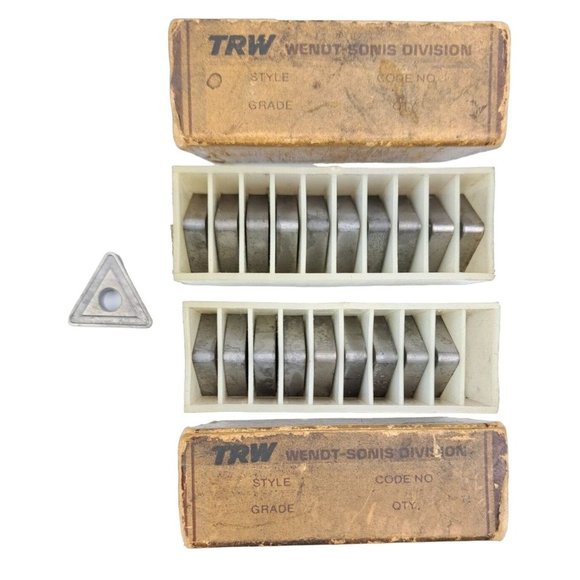 TRW Carbide Turning Insert Cutting 20 Piece CY16 TNMR 434E Wendt Sonis 2 Boxes - Picture 1 of 4